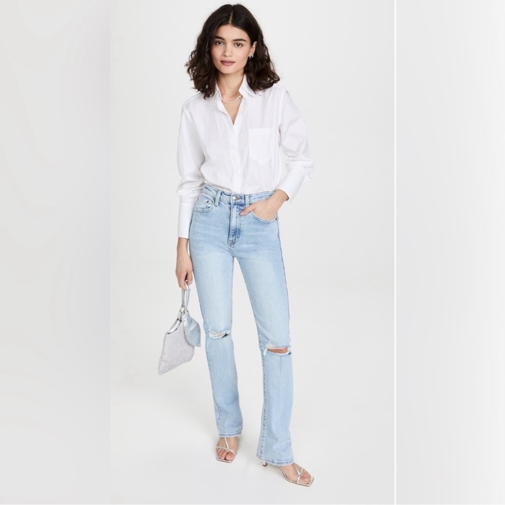 Dana High Rise Distressed Bootcut jeans